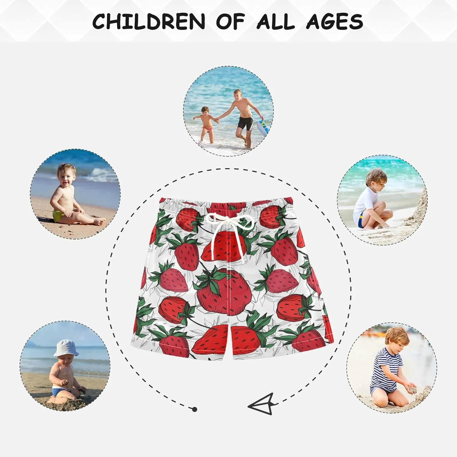 Aflyko Boys' Board Shorts Toddler Teens Swim Trunk Girls Beach Swimwear Bathing Suit
