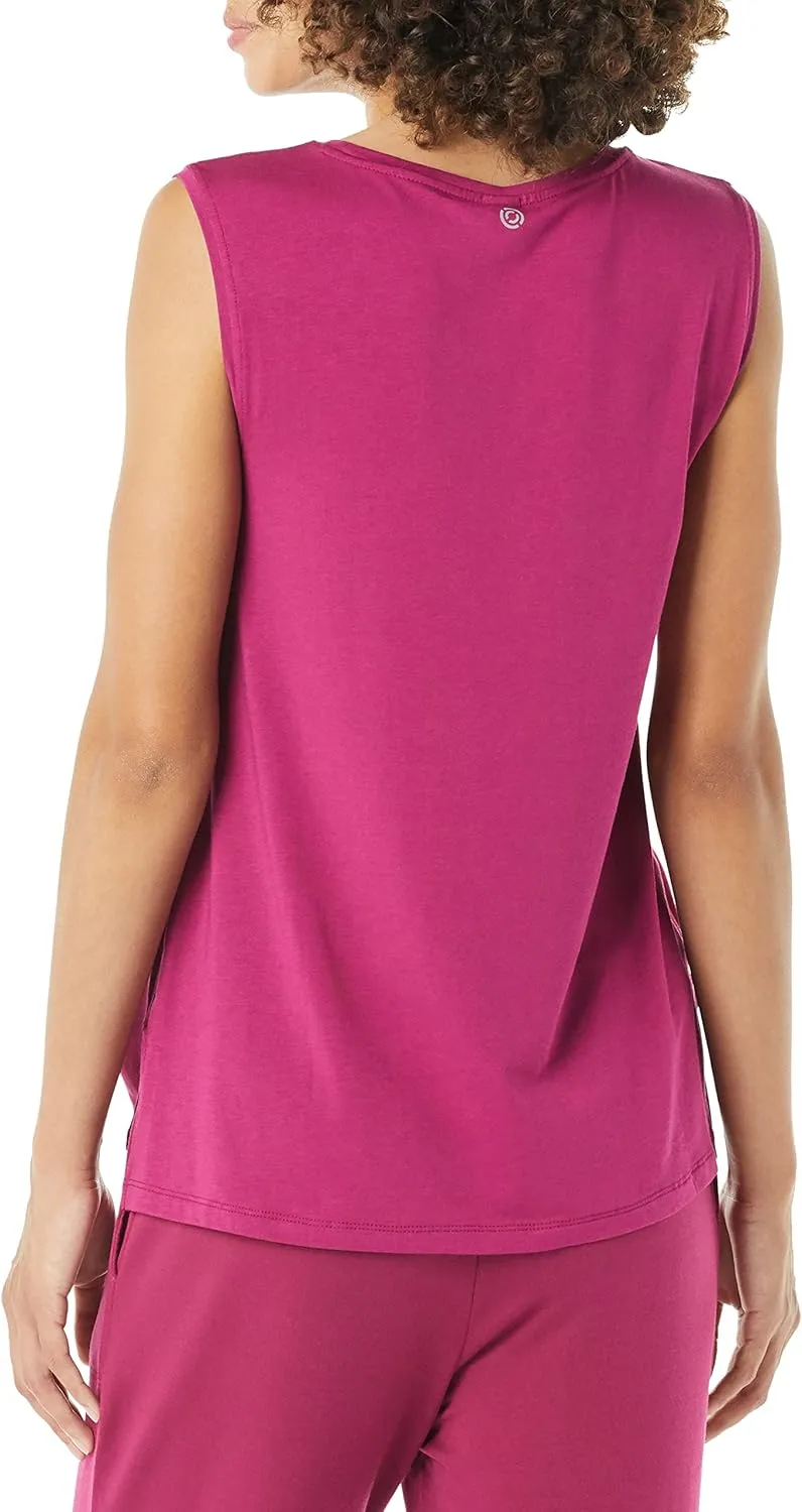 Amazon Essentials Women's Soft Cotton Relaxed-Fit Yoga Tank Top (Available in Plus Size)