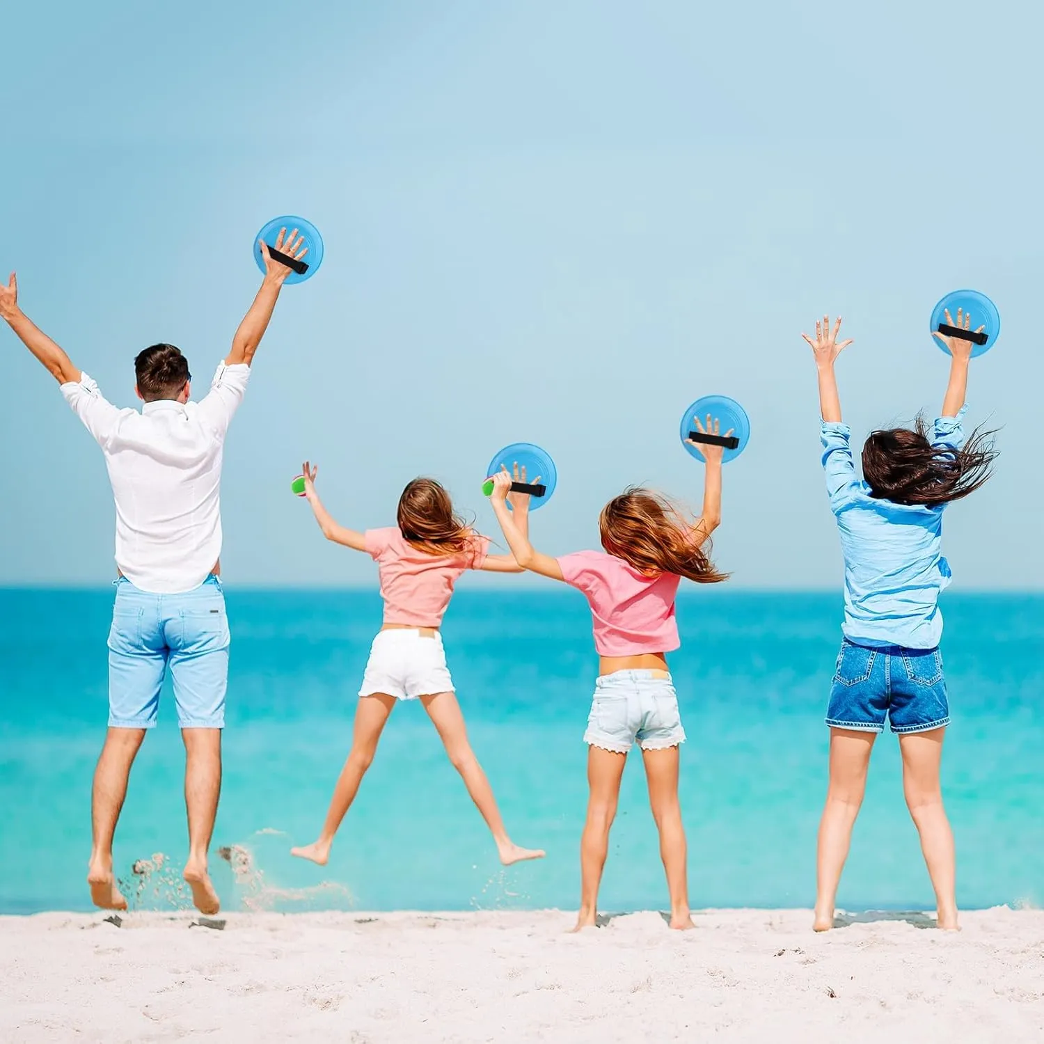 Ayeboovi Kids Toys Toss and Catch Ball Set with 6 Paddles 3 Balls Outdoor Games for Kids Beach Pool Yard Games Toys for 3-12 Years Old Boys Girls Kids Adults Family Birthday Gift