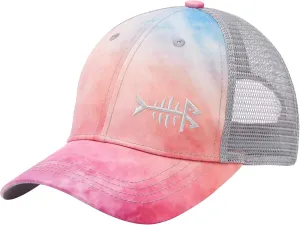 BASSDASH Kids Youth Fishing Sun Hat Mesh Back Adjustable Baseball Trucker Cap for Boys Girls Toddler