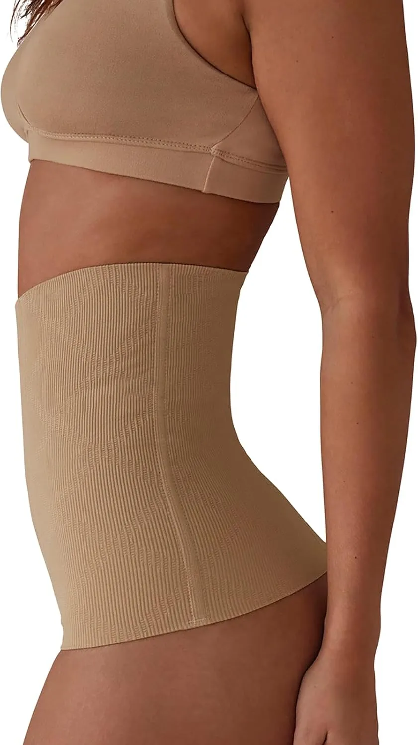 BUMPSUIT Postpartum Waist Trainer for Women Lower Belly Fat, Seamless Elastic Fabric Pull Up Style Tummy Control Shapewear