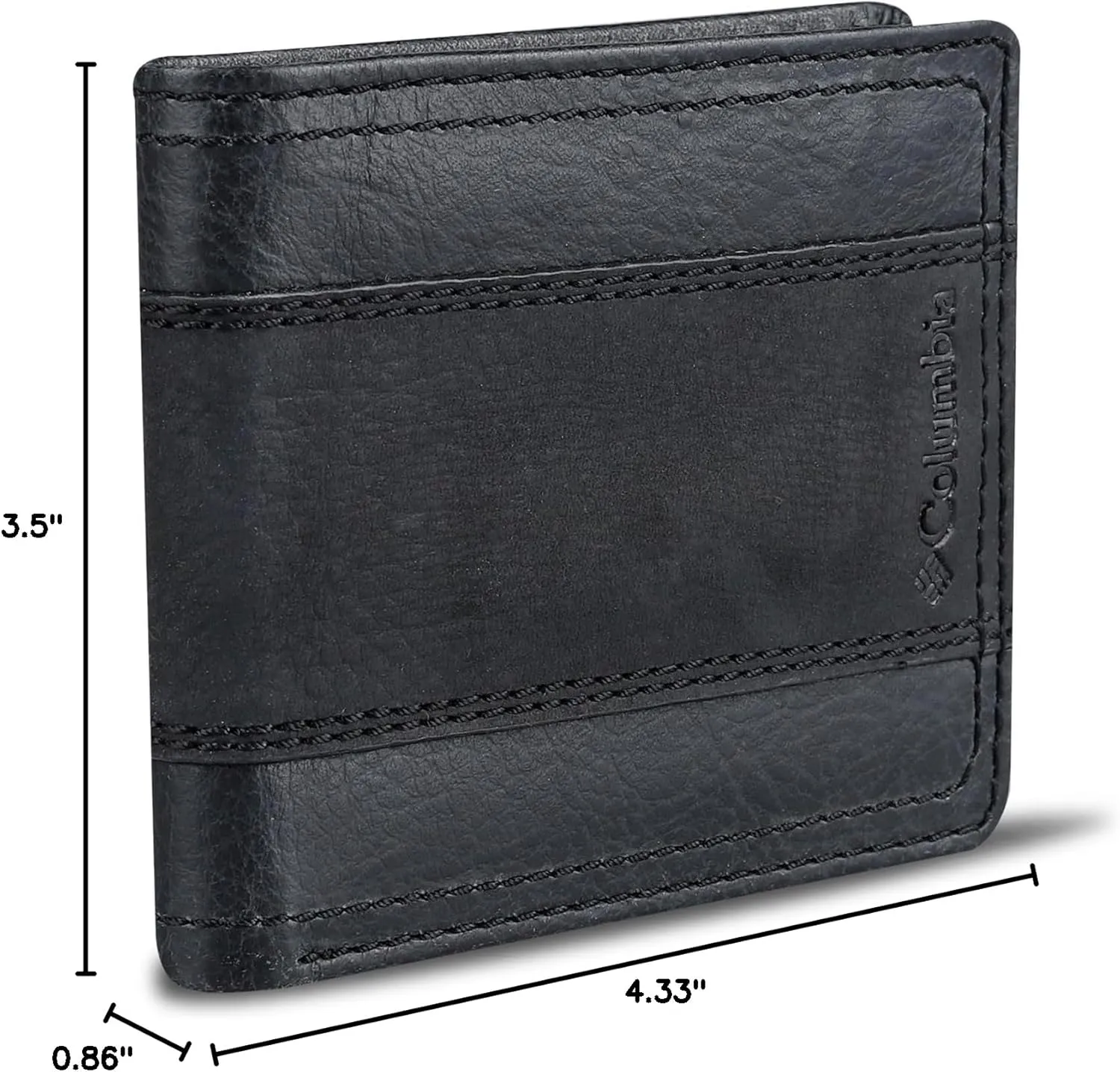 Columbia Men's Everyday Bifold Wallet-Multiple Card Slots, Id Window