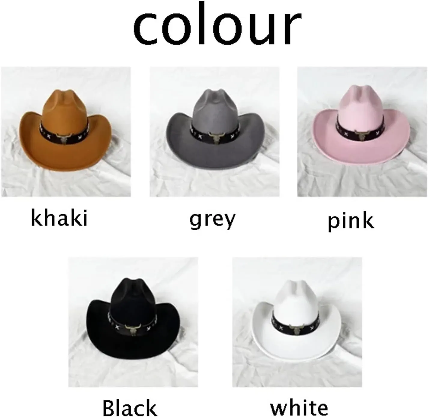 Cowboy Hat Men Western Cowboy Hat for Gentleman Lady Cowgirl Jazz Hat Wide Brim Felt Fedora Hat Sombrero Hombre