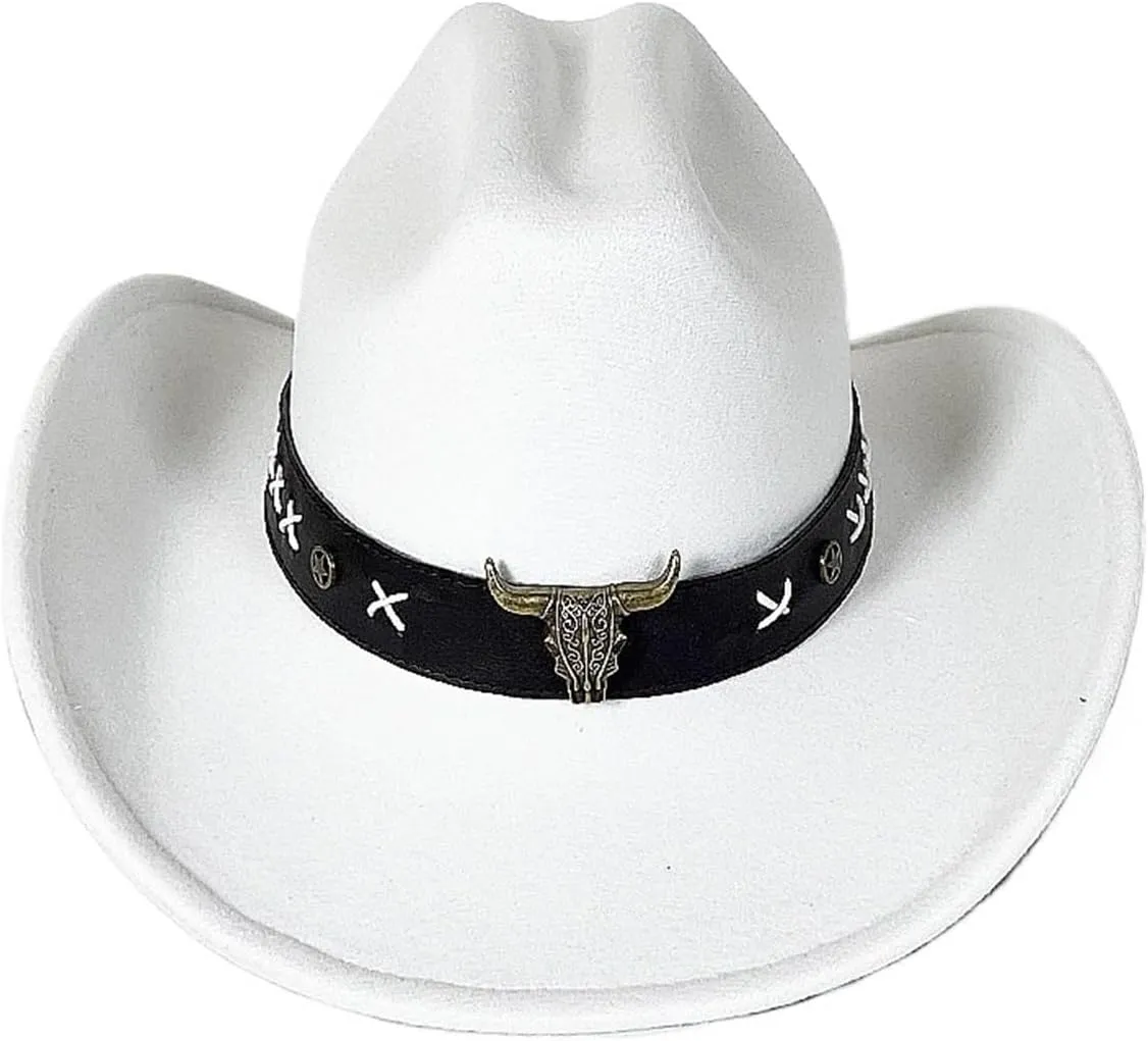 Cowboy Hat Men Western Cowboy Hat for Gentleman Lady Cowgirl Jazz Hat Wide Brim Felt Fedora Hat Sombrero Hombre