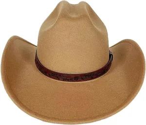Cowboy Hat Men Western Cowboy Hat for Gentleman Lady Cowgirl Jazz Hat Wide Brim Felt Fedora Hat Sombrero Hombre