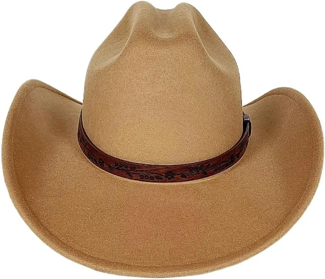 Cowboy Hat Men Western Cowboy Hat for Gentleman Lady Cowgirl Jazz Hat Wide Brim Felt Fedora Hat Sombrero Hombre