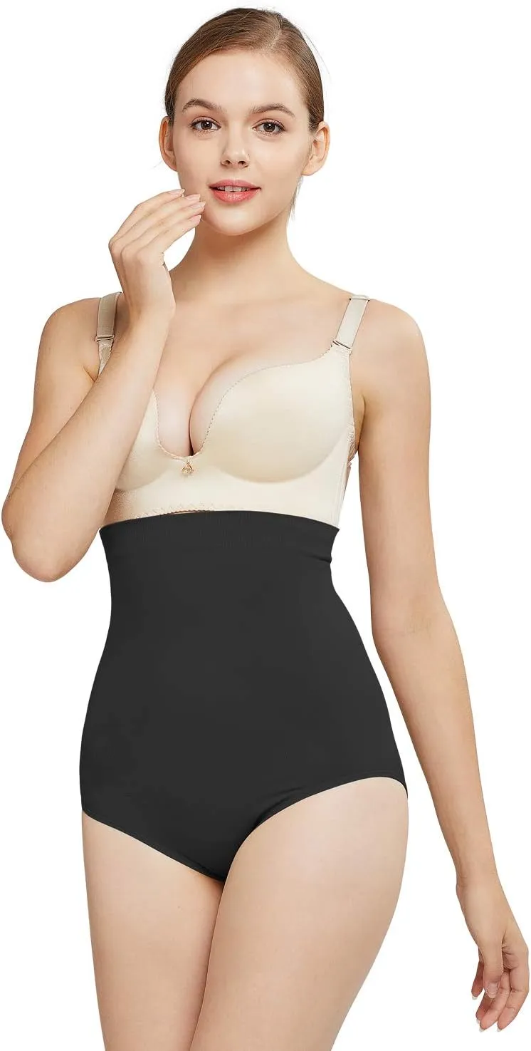 DREAM SLIM Women's High-Waist Seamless Body Shaper Briefs Tummy Control Panty Butt Lifter Shapewear Slim Waist Trainer