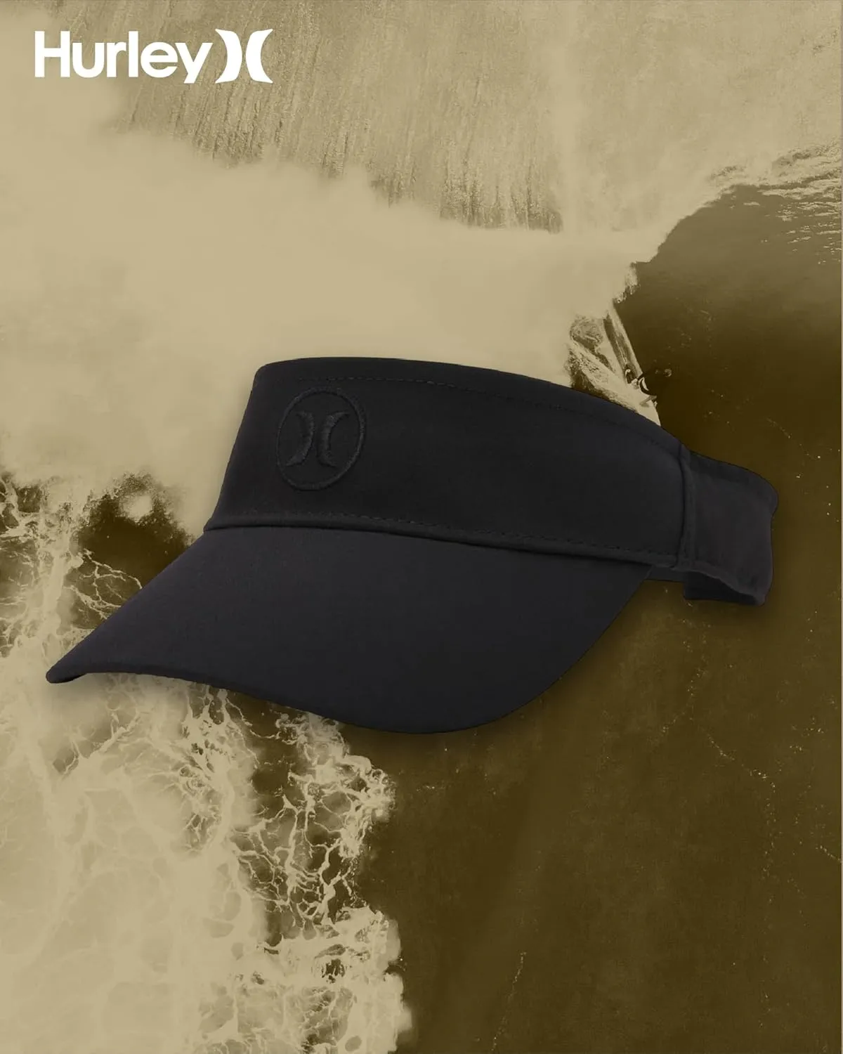 Hurley Women's Sun Visor Hat - UV Protection Square Curved Bill Adjustable Snap Athletic Golf Tennis Visor for Outdoor