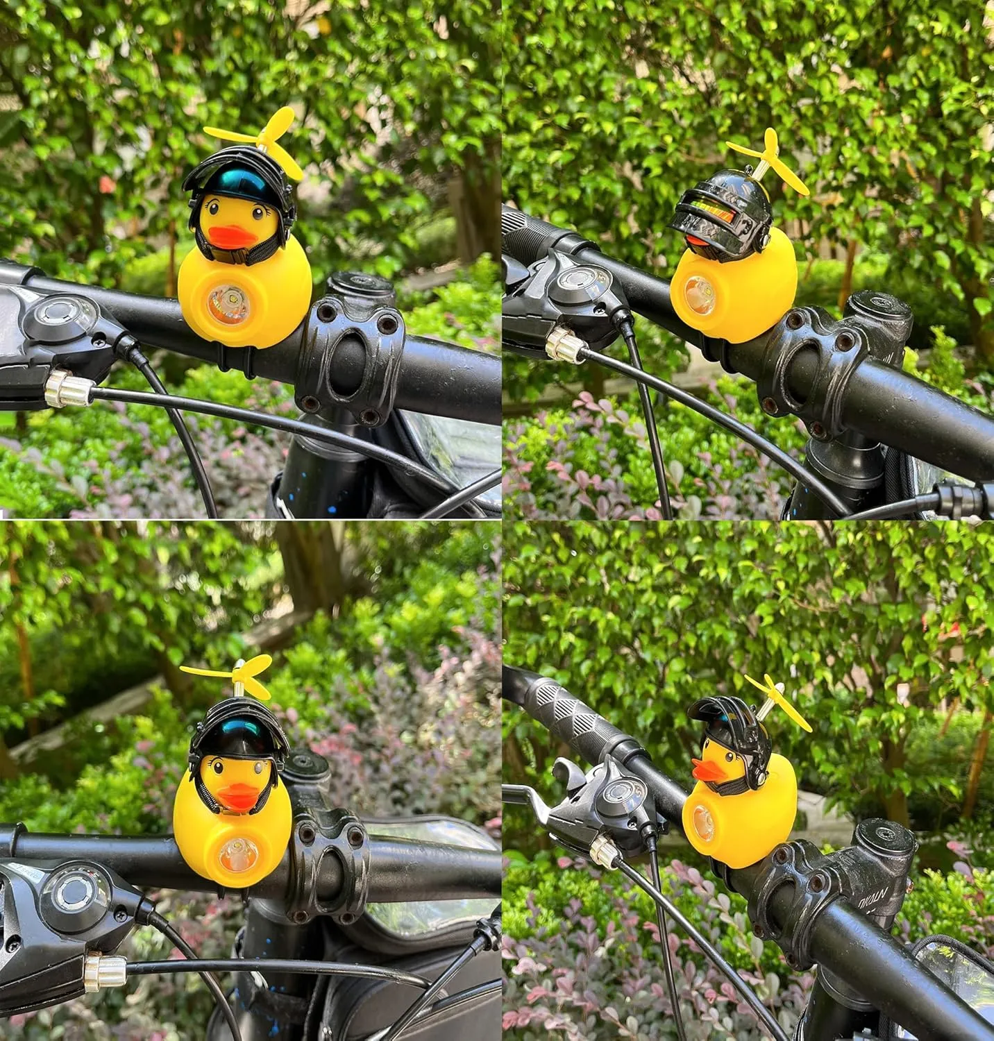Lovely Yellow Duck Bike Bell, Kids Bike Horn, Rubber Yellow Duck Bicycle Accessories with LED Light - for Kids Toddler Children Adults Sport Outdoor