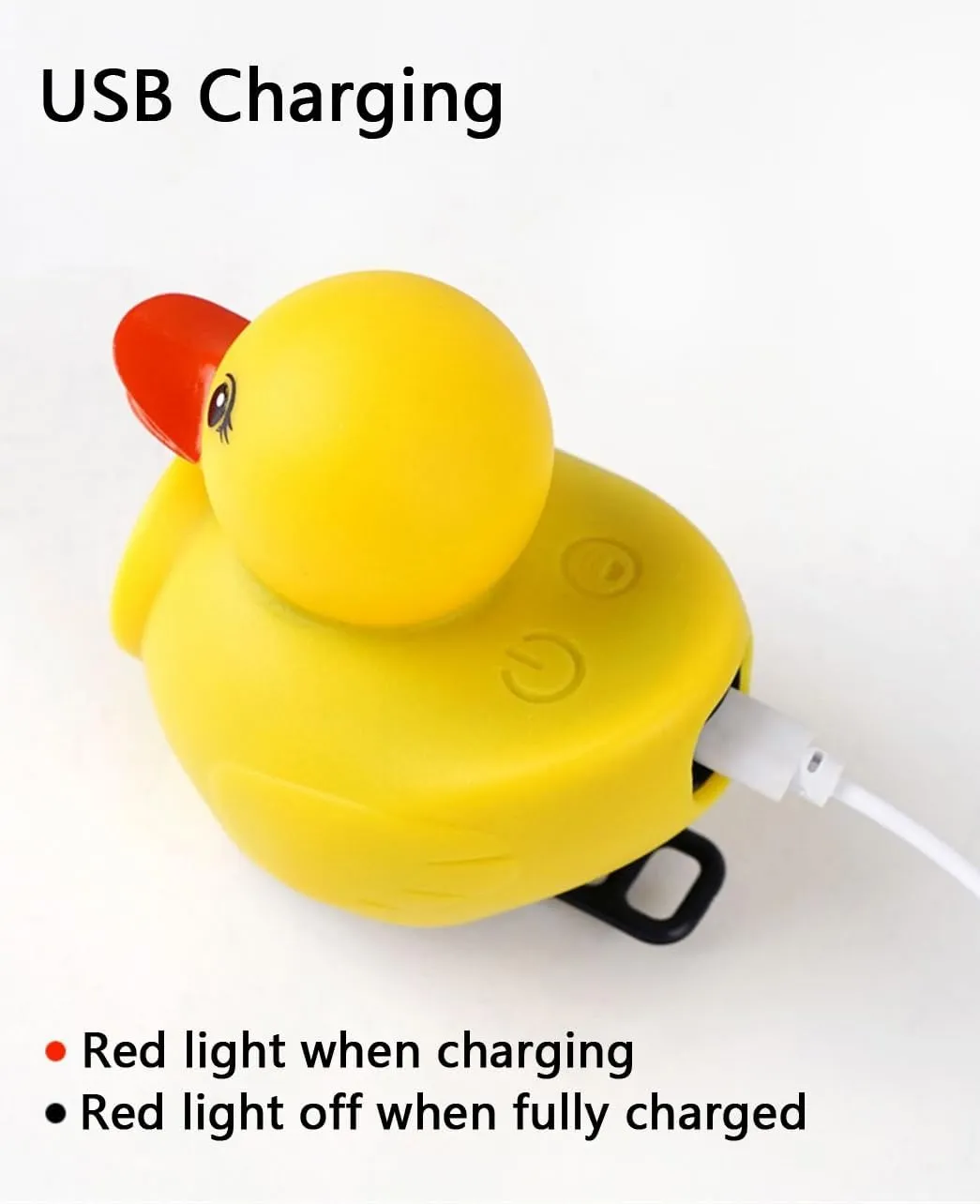 Lovely Yellow Duck Bike Bell, Kids Bike Horn, Rubber Yellow Duck Bicycle Accessories with LED Light - for Kids Toddler Children Adults Sport Outdoor