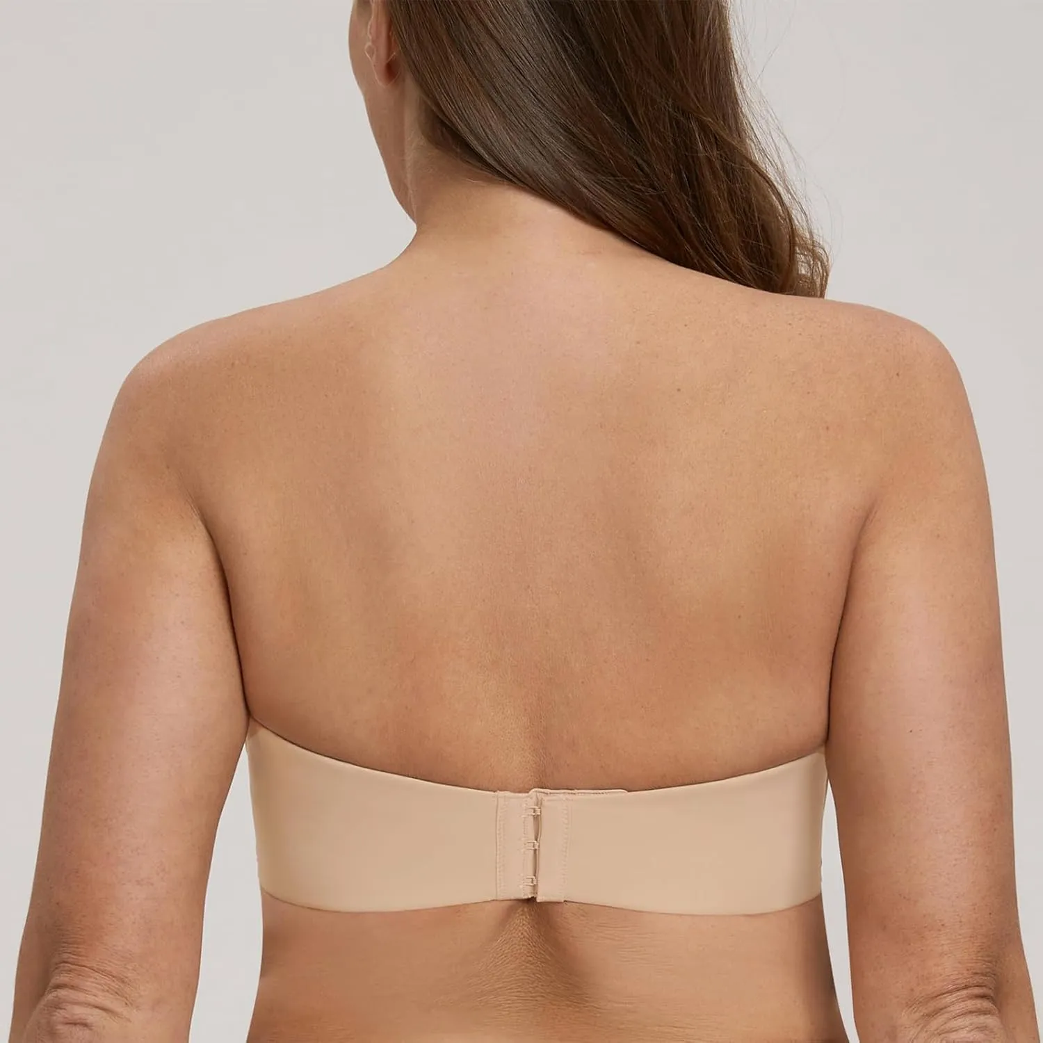 MELENECA Women's Strapless Bra for Large Bust Minimizer Unlined Bandeau with Underwire