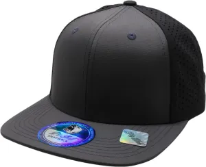 Pit Bull Premium Headwear Cambridge Perforated Mesh Flat Bill Brim Adjustable Snapback Hat Baseball Cap for Men & Women