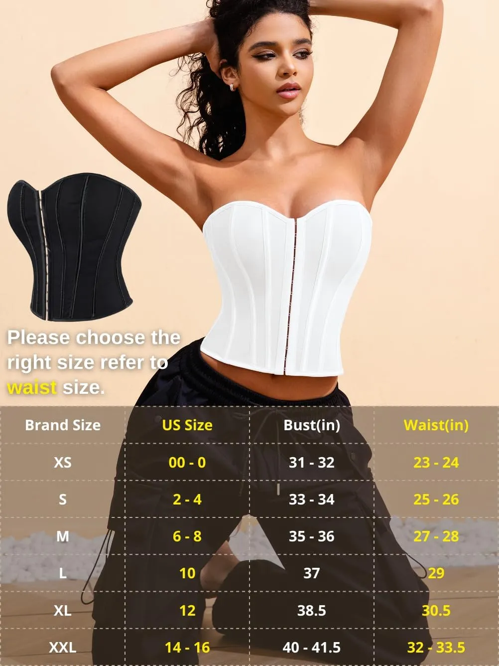 Sexy Strapless Corset For Women, Lace Up Backless Crop Tube, Going Out Bandeau Top
