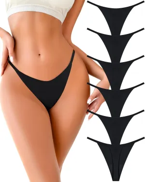 UNDER THE SEA 10 Pack G String Thongs for Women Seamless Underwear Low Rise No Show Thong Stretch Womens Panties Sexy XS-XL