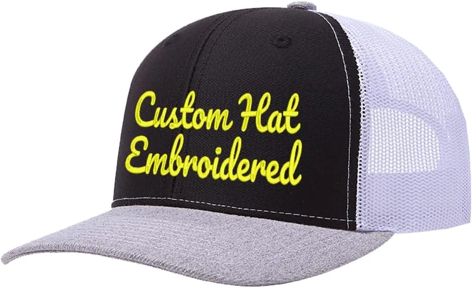 Wholesale Custom Hat Custom Text/Logo Embroidered Hat for Men Women Trucker Hat